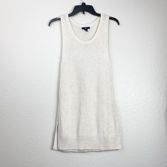 GAP Tops - 🌻 3/$20 Gap Cream Knit Sweater Crewneck Tank